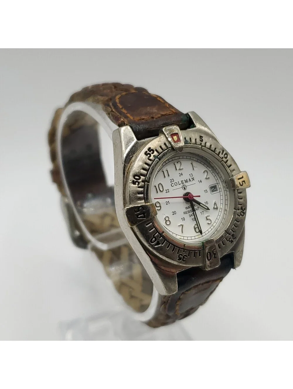 Coleman White Date Dial 28mm Womens Watch New Battery